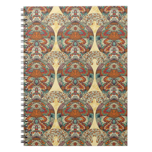 Carnet Motif floral de tortue (Devant)