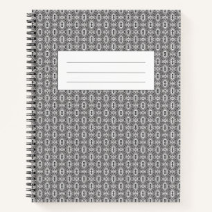 Carnet Motif floral élégant noir et blanc sans couture