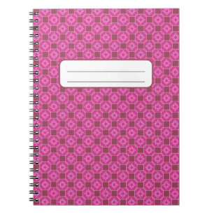 Carnet Motif floral étoilé arabesque rose sans couture