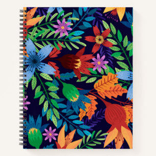 Carnet Motif floral exotique coloré-32436
