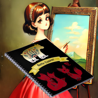 Carnet Motif Floral Famille de Renard d'ours décoratif à 