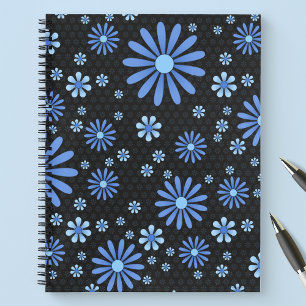 Carnet Motif floral Fleur Bleue Power Daisy