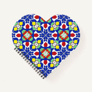 Carnet Motif floral géométrique coloré inspirant