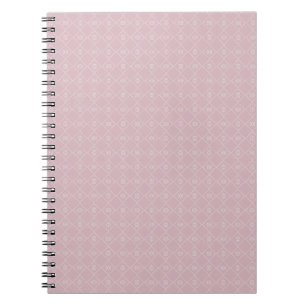 Carnet Motif floral géométrique rose poussiéreux vintage