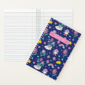 Carnet Motif floral girly doodle rétro mignon (À l'intérieur)