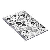 Carnet Motif floral gris et noir (Côté Droit)
