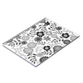 Carnet Motif floral gris et noir (Côté gauche)
