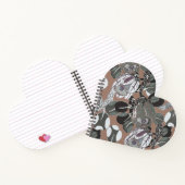 Carnet Motif floral gris marron (Intérieur)