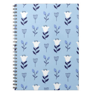 Carnet Motif floral incolore avec fleurs sauvages