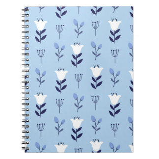 Carnet Motif floral incolore avec fleurs sauvages