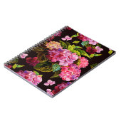 Carnet Motif floral incomparable. Hydrangée sur une sur u (Côté gauche)