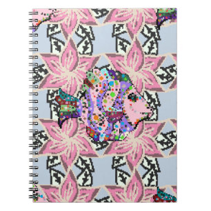 Carnet Motif floral incomparable. Motif naturel feuille e