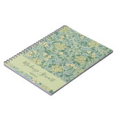 Carnet Motif floral jasmin vert (Côté gauche)