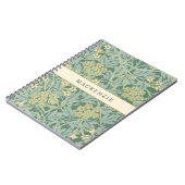 Carnet Motif floral jasmin vert (Côté gauche)