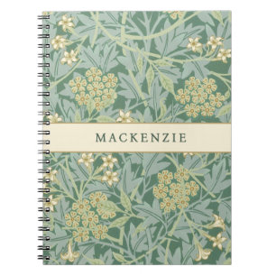 Carnet Motif floral jasmin vert