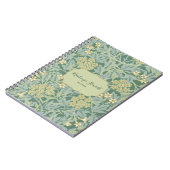 Carnet Motif floral jasmin vert (Côté gauche)