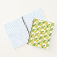 Motif floral jaune citron noir