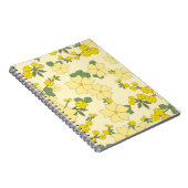 Carnet Motif floral jaune de printemps (Côté Droit)