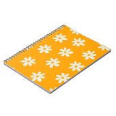 Carnet Motif floral jaune rétro simple (Côté gauche)