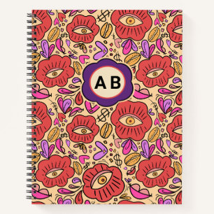 Carnet Motif floral Lucky Eye