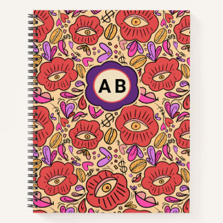 Carnet Motif floral Lucky Eye
