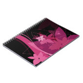 Carnet Motif floral magenta (Côté gauche)