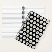 Carnet Motif floral marguerrier blanc sur noir (À l'intérieur)