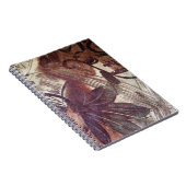 Carnet Motif floral marron abstrait 1 (Côté Droit)