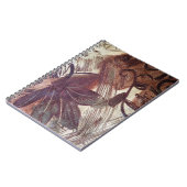Carnet Motif floral marron abstrait 1 (Côté gauche)