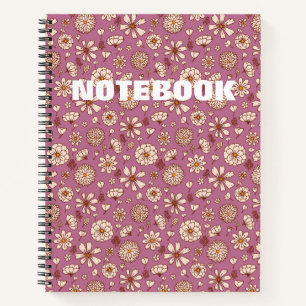 Carnet Motif floral marron sans couture