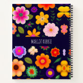 Carnet Motif Floral Mini Fleurs Exotiques (Dos)