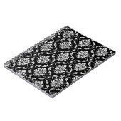 Carnet Motif floral noir et blanc classique de damassé (Côté gauche)
