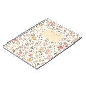 Carnet motif floral pastel (Côté gauche)