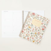 Carnet motif floral pastel (Devant avec enveloppe)