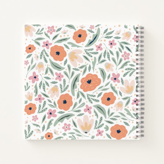 Carnet Motif floral Pastel Spring (Dos)