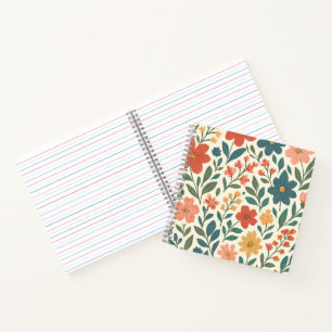 Carnet Motif floral peint à la main – Botanique colorée