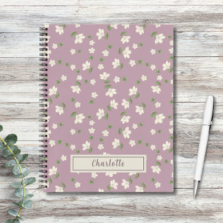 Carnet Motif floral petit géranium à l'aquarelle vintage