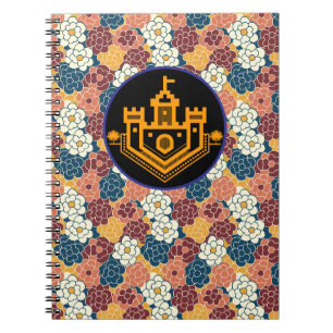 Carnet motif floral répété