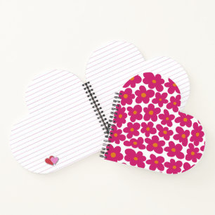 Carnet Motif floral rose