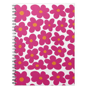Carnet Motif floral rose