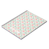 Carnet Motif floral rose et orange (Côté gauche)