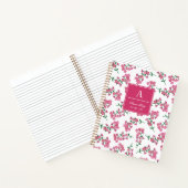 Carnet Motif Floral rose Monogramme (Intérieur)