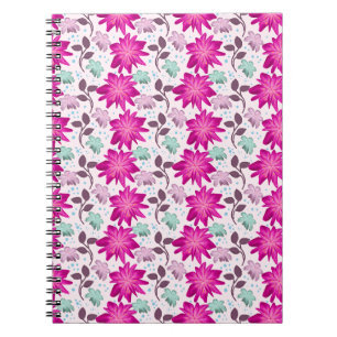 Carnet Motif floral rose vibrant Fleurs modernes audaci