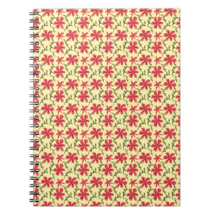 Carnet Motif floral rouge gras sans couture