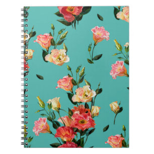 Carnet Motif floral sans couture dans le style victorien.