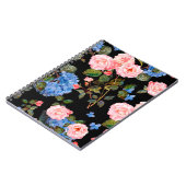 Carnet Motif floral sans couture dans le style victorien. (Côté gauche)