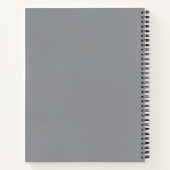 Carnet Motif floral sans couture Gris (Dos)