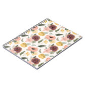 Carnet Motif floral sans couture pastel à l'aquarelle | D (Côté gauche)