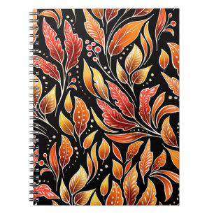 Carnet Motif floral sans soudure. Arrière - plan d'automn