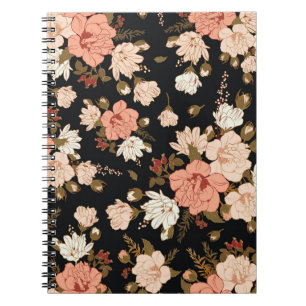 Carnet Motif floral sans soudure avec hibiscus. Retour fl
